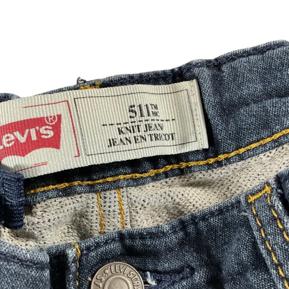 Youth Size: 10 - Dark Wash Knit Jeans w/ Distressed Knees - Picture 3 of 3